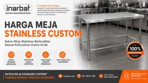 Banner Harga Meja Stainless Custom dari Brand INARBAT