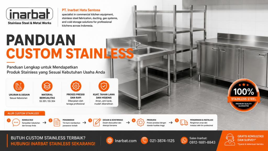 Panduan Custom Stainless Berkualitas untuk Kebutuhan FNB